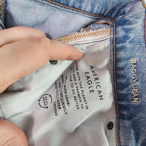 American Eagle Women's Baggy Jean 2 Regular - Picture 3 of 6
